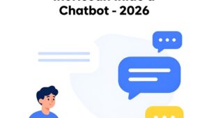 Футуристичная иллюстрация процесса создания лид-магнита в чат-боте для онлайн-школы от компании Напиши Мне